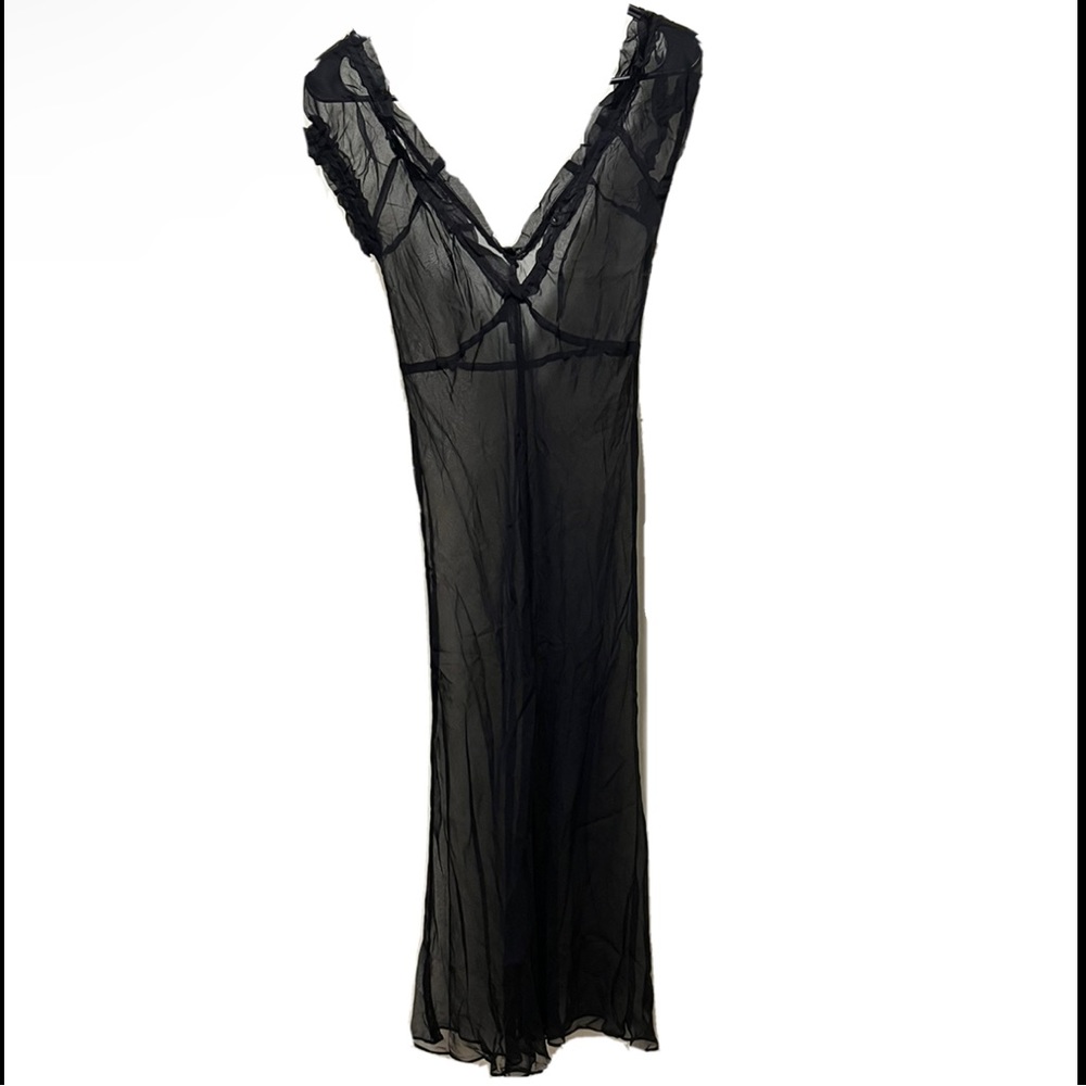 🚫SOLD🚫 Vintage Betsey Johnson Sheer Mesh Milkmaid Dress - Picture 3 of 5